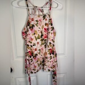 Athena Pink and Green Floral Top
